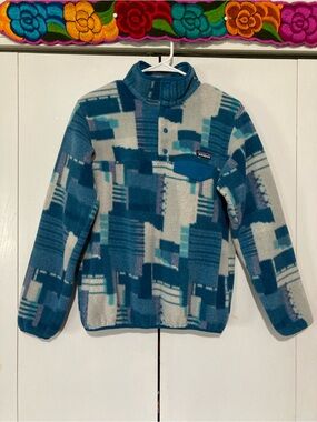 Patagonia Synchilla Re-Tool Snap Neck Fleece Sweatshirt Pullover Small Snap-T